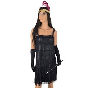 Flapper Fringe Dress CostumesUSA Amscan 1920’s Size Large
